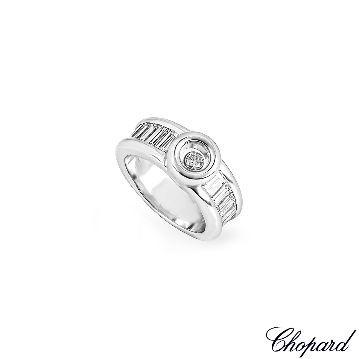 Chopard White Gold Happy Diamonds Ring 82/2211-1111 Chopard White Gold Happy Diamonds Ring 82/2211-1111
